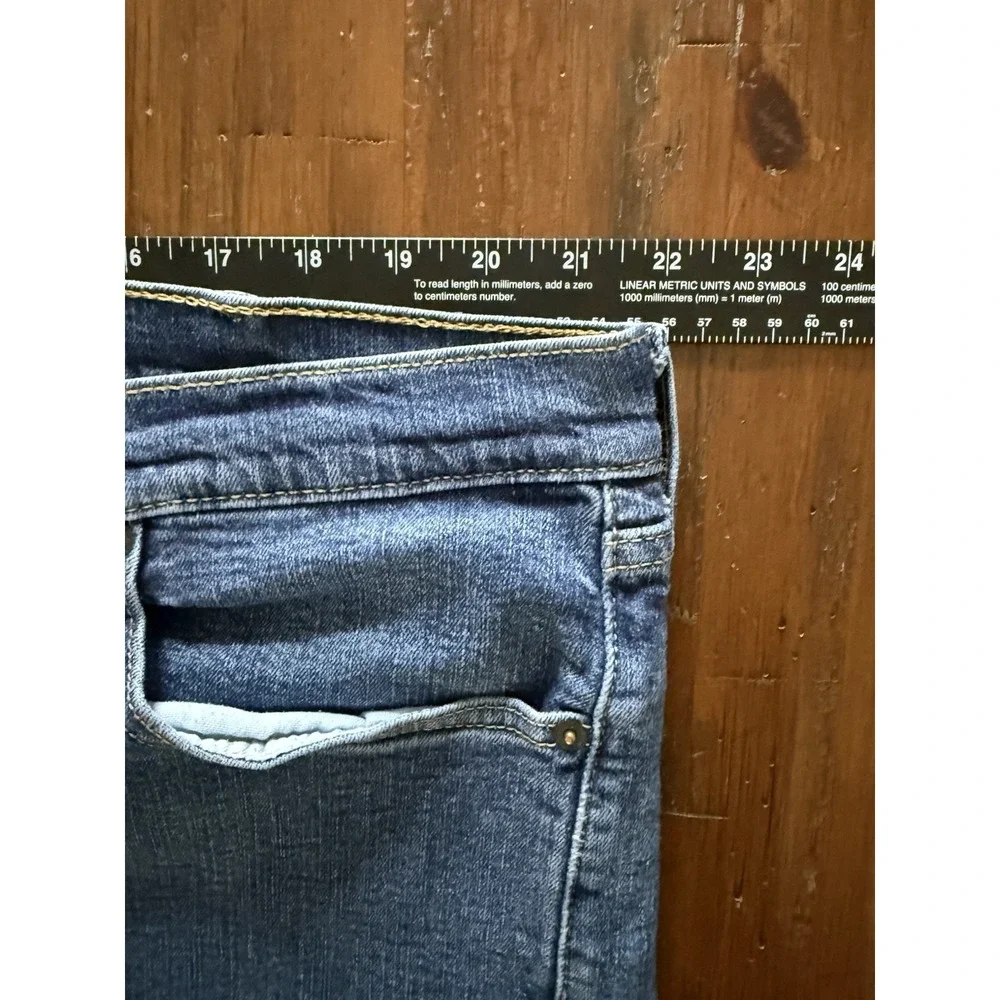 Levis 505 Jeans Mens 42x25 Blue Regular Fit Straight Leg Denim Hemmed